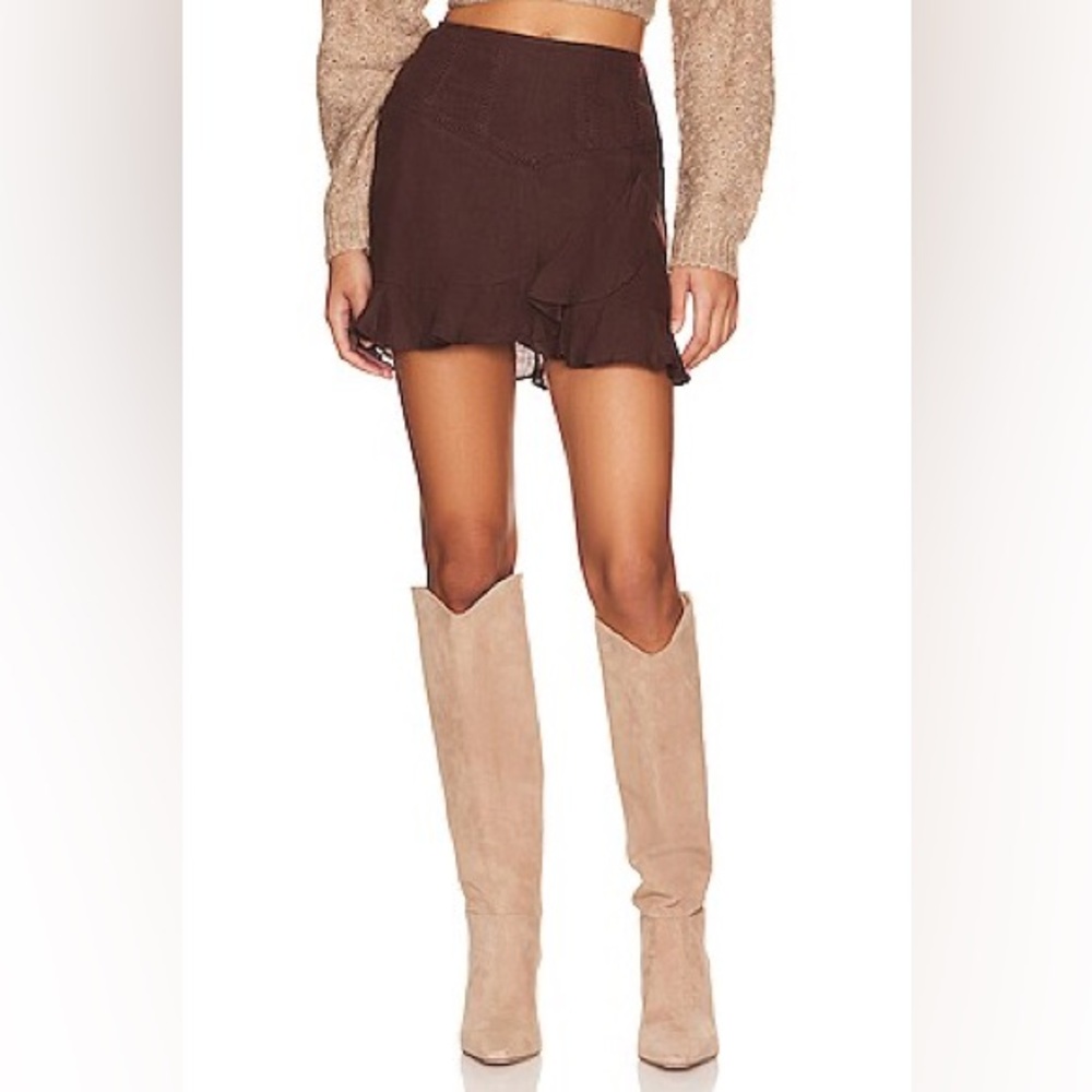 Revolve Sherri Embroidered Skirt in Chocolate Brown
TULAROSA